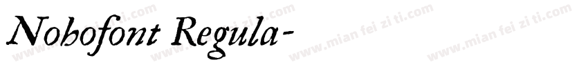 Nohofont Regula字体转换